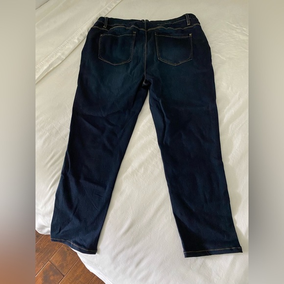 Women's Dark Blue Skinny Jeans by Curve Appeal size 14W - Picture 2 of 4
